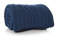 Isla Cable Throw in Petrol Blue